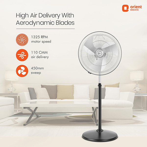 Buy Orient 450 mm 18 Inch Electric Tornado Pedestal Fan – Vasanth and Co