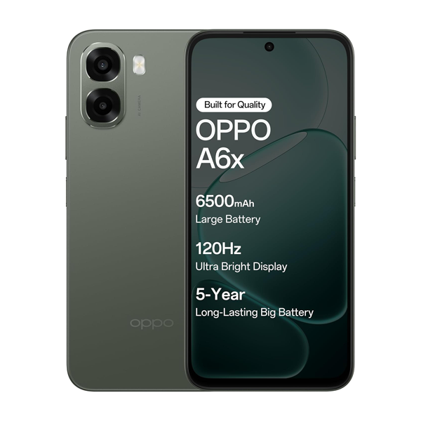 Buy Oppo A6X 4G 4GB RAM 64GB Olive Green Mobile Phone – Vasanth and Co
