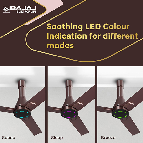 Buy Bajaj 1200MM 5 Star Voittaa BLDC Chocolate Brown Ceiling Fan – Vasanth and Co