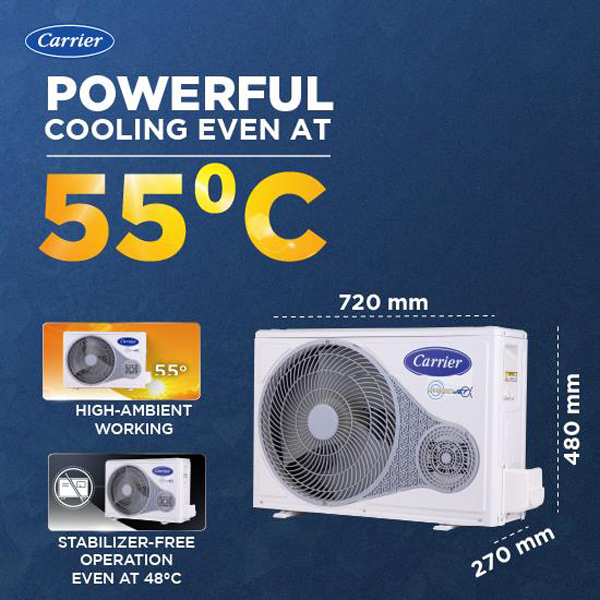 Buy Carrier 1 Ton 3 Star 12K XCEL LUMO Gxi Split Inverter AC - Vasanth & Co