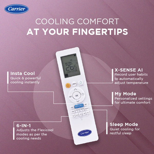 Buy Carrier 1.5 Ton 3 Star 19K XCEED EDGE GXI Split Inverter AC - Vasanth & Co