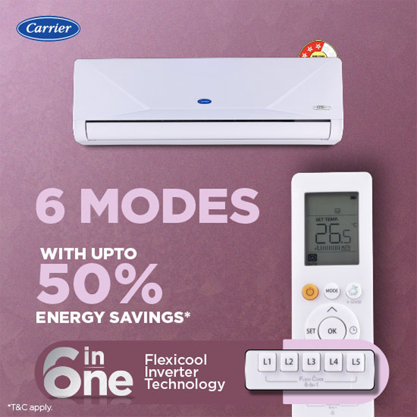 Buy Carrier 2 Ton 3 Star 24K XCEED EDGE GXI Wi-Fi Split Inverter AC - Vasanth & Co