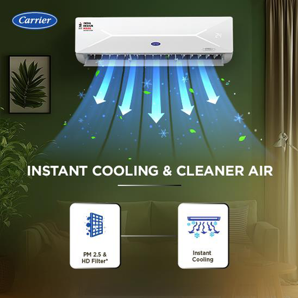 Buy Carrier 2 Ton 5 Star 24K XCEL LUMO Gxi Wi-Fi Split Inverter AC - Vasanth & Co