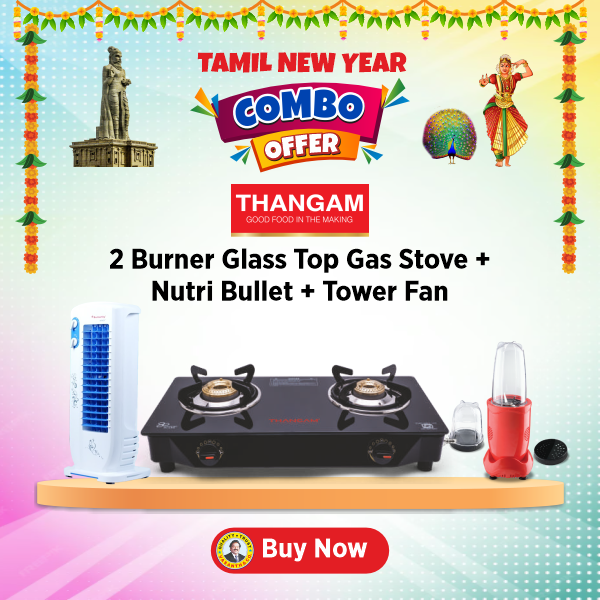 Buy Sowbaghya Compact 2 Burner Glass Top Gas Stove– Vasanth and Co