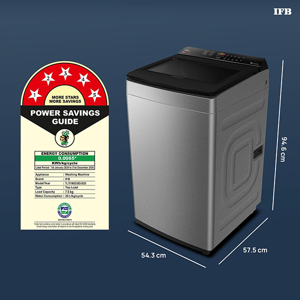 Buy IFB 7.5 Kg 5 Star TL751MS2SID Fully Automatic Top Load Washing Machine - Vasanth and co