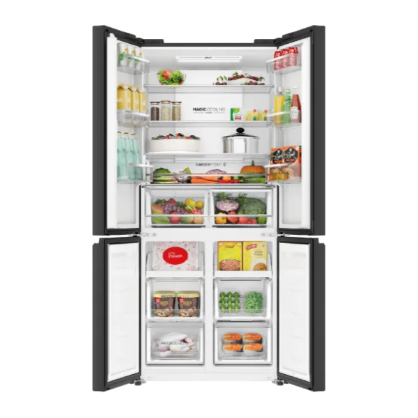 Buy Haier 520L Vogue Lumiere HRB-600PW 4 Door Pearl White Convertable Side by Side Refrigerator - Vasanth & Co