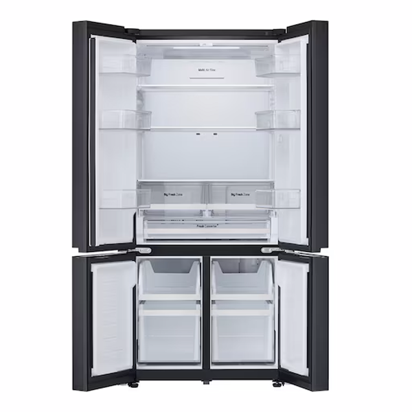 Buy LG 610 L GV-B25FFGMB Black Glass Finish French Door Refrigerator - Vasanth & Co