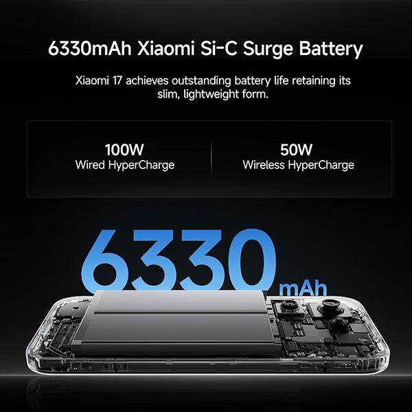 Buy Xiaomi 17 12GB 512GB Black Mobile Phone - Vasanth & Co