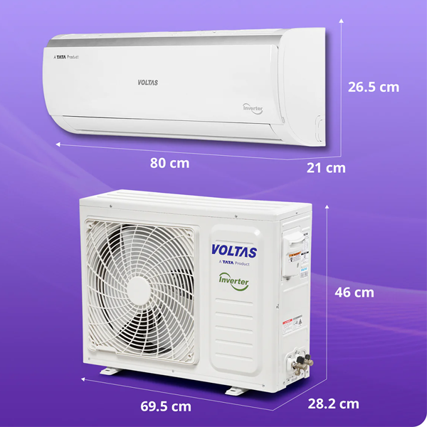Buy Voltas 1 Ton 3 Star 123I Vertis Elite Inverter Split Air Conditioner - Vasanth & Co