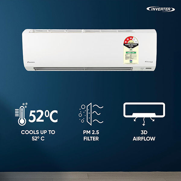 Buy Daikin 1.8 Ton 3 Star ATKL60XV16 White Inverter Split Air Conditioner – Vasanth and Co