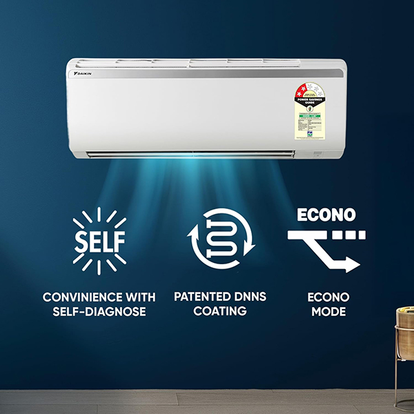 Buy Daikin 1.0 Ton 2 Star FTQ35XV16 White Fixed Speed Split Air Conditioner – Vasanth and Co
