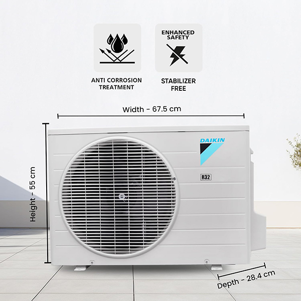 Buy Daikin 1.0 Ton 2 Star FTQ35XV16 White Fixed Speed Split Air Conditioner – Vasanth and Co