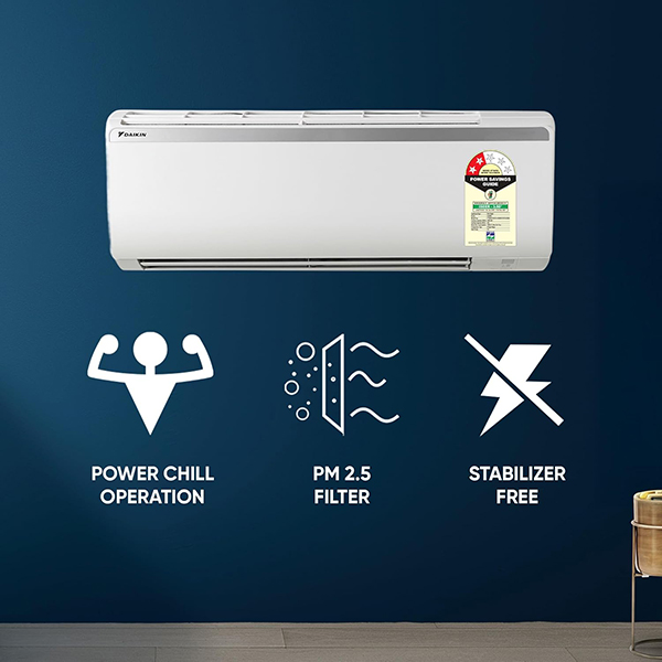 Buy Daikin 1.5 Ton 2 Star FTQ50XV16 White Fixed Speed Split Air Conditioner – Vasanth and Co