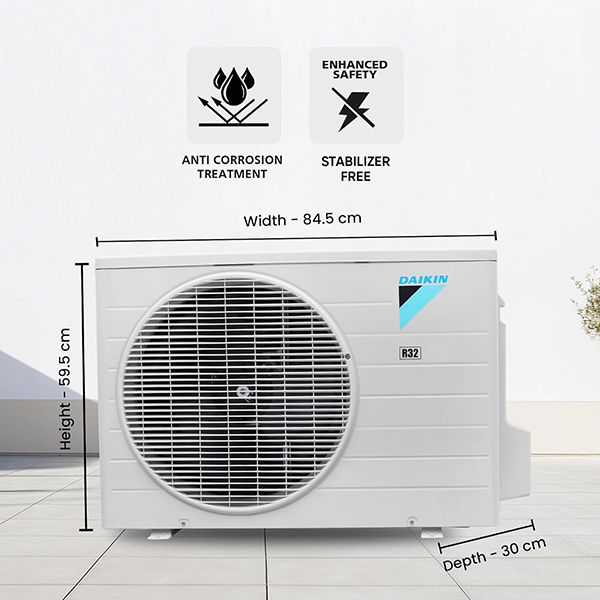 Buy Daikin 1.5 Ton 2 Star FTQ50XV16 White Fixed Speed Split Air Conditioner – Vasanth and Co