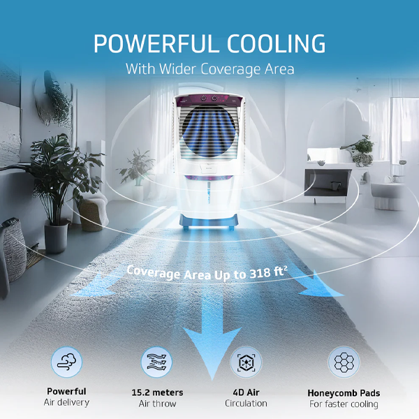 Buy V-Guard 55 L Arido/WINDZY D55 H-N Desert Air Cooler – Vasanth and Co