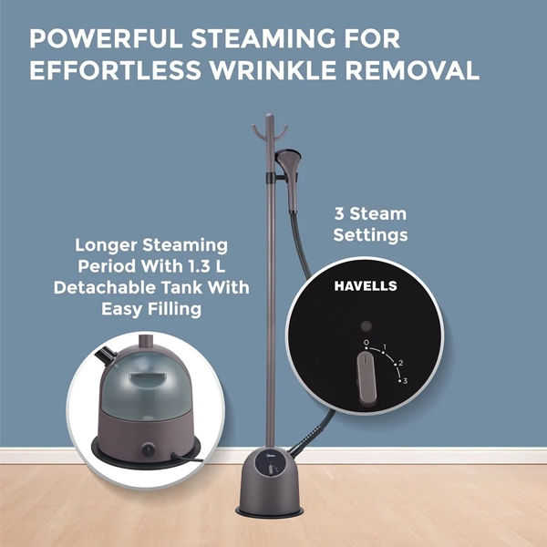 Buy Havells Fyber 1600 W Purple Standing Garment Steamer - Vasanth & Co