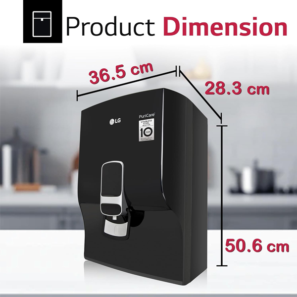 Buy LG 8L WW132NF Black RO Wall Mount Water Purifier - Vasanth & Co