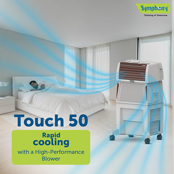 Buy Symphony 50L 185W Touch 50 Desert Air Cooler - Vasanth & Co