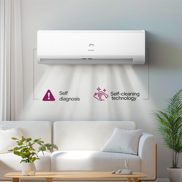Buy Godrej 1 Ton 5 Star EC HIC 12J5TG WA White Inverter Split Air Conditioner - Vasanth & Co