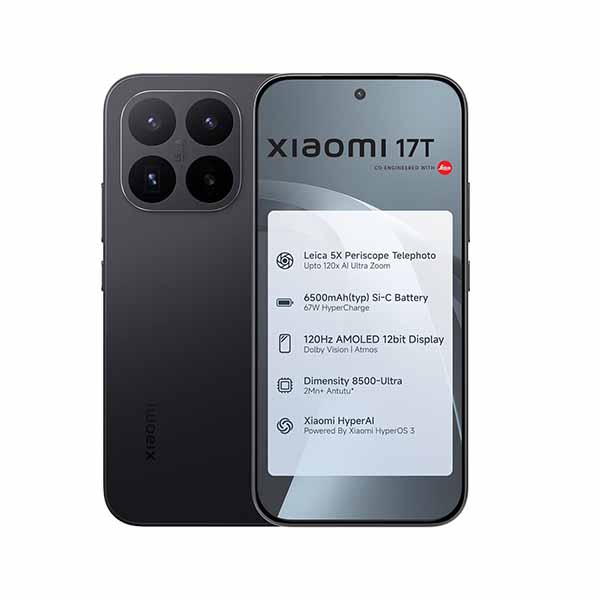 Buy Xiaomi 17T Black 12GB RAM 256GB Premium Smartphone Online