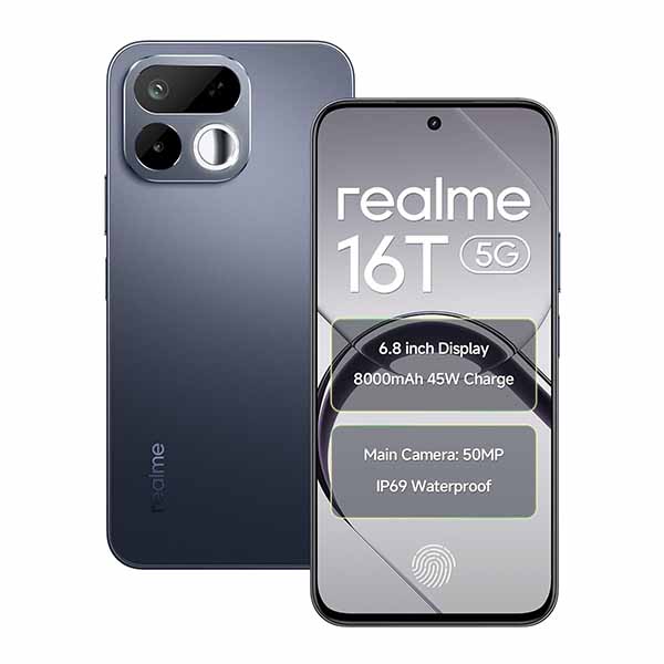 Buy Realme 16T 5G 8 GB RAM 256 GB Starlight Black Mobile - Vasanth & Co