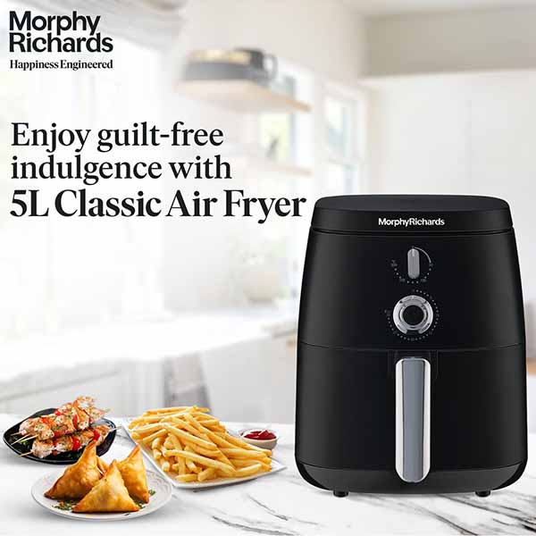 Buy Morphy Richards 5L Classic 1500W (510059) Black Air Fryer Online - Vasanth & Co