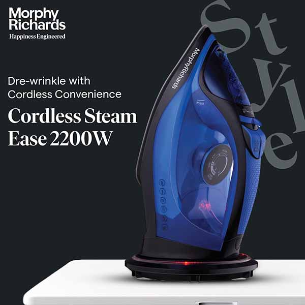 Buy Morphy Richards 2200W (500084) Ceramic Cordless Steam Ease Iron Online - Vasanth & Co
