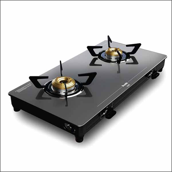 Buy Preethi Luxe 2 Burner GTS414 Black Glass Top Gas Stove Online - Vasanth & Co