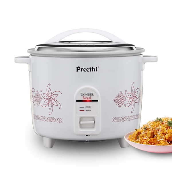 Buy Preethi 1 L Rangoli RC 319 White Electric Rice Cooker Online - Vasanth & Co