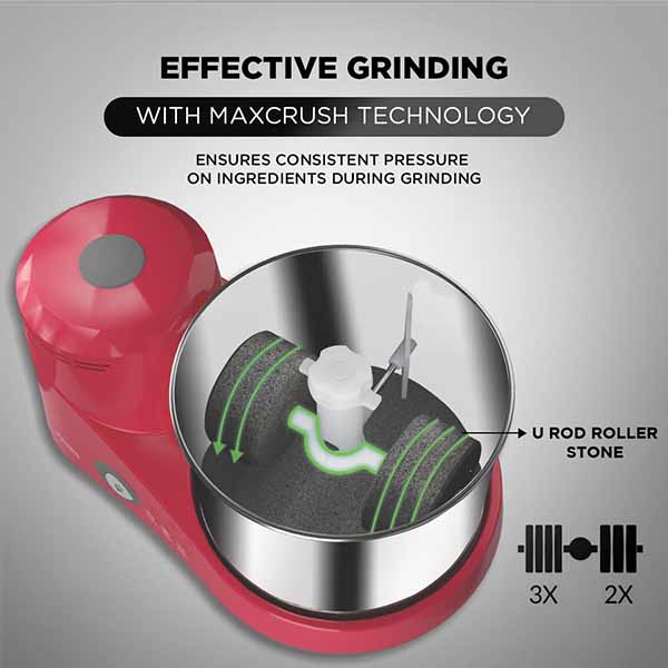 Buy Preethi 2 L 150W WG 913 Stainless Steel Table Top Wet Grinder Online - Vasanth & Co