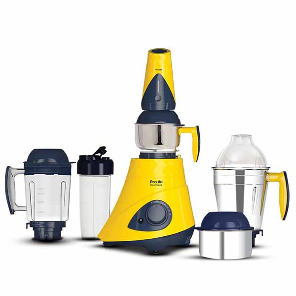 Buy Preethi 750 Watts MG291 Yellow Eco Fresh Mixer Grinder Online - Vasanth & Co
