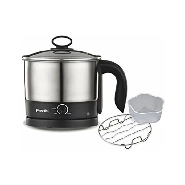 Buy Preethi 1.2 L EK 708 Steel & Black Electric Kettle Online - Vasanth & Co