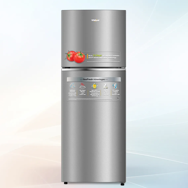 Buy Whirlpool 235L 2 Star NEO SP278 PRM Athena Steel-Y Frost Free Double-Door Refrigerator - Vasanth and Co