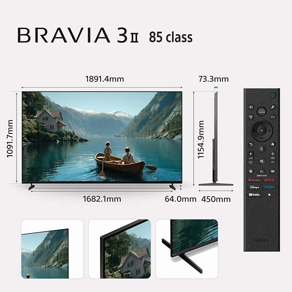 Buy Sony Bravia 3 II Series 85 Inch K-85XR35M2 4K Ultra HD Smart LED Google TV - Vasanth and Co