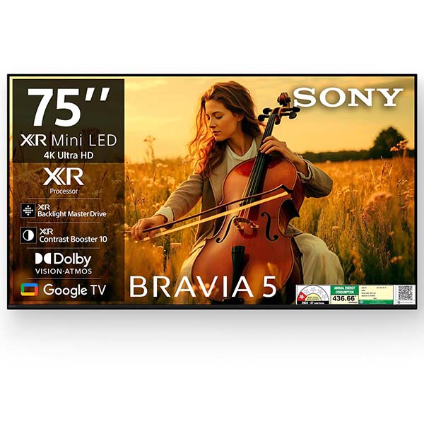 Buy Sony Bravia 5 Series 75 Inch K-75XR55A 4K Ultra HD Smart Mini LED Google TV - Vasanth and Co