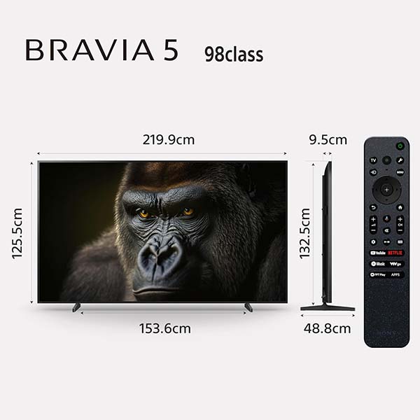 Buy Sony Bravia 5 Series 98 Inch K-98XR55A 4K Ultra HD Smart Mini LED Google TV - Vasanth and Co
