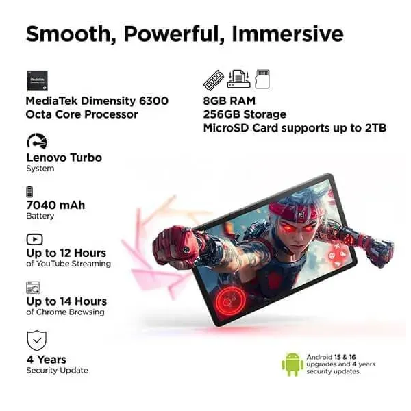 Buy Lenovo Tab TB336ZU 8GB RAM 256GB Luna Grey Tablet with Pen - Vasanth and Co