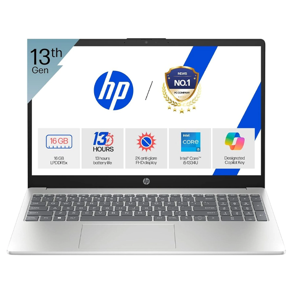 Buy HP OmniBook 5 16-BA1789TU Intel Core i5 13th Gen 16GB RAM 512GB SSD Windows 11 Home Silver Laptop - Vasanth and Co
