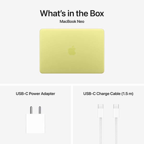Buy Apple MacBook Neo 13 MHFD4HN/A A18 Pro 8GB RAM 256GB SSD Citrus Laptop - Vasanth and Co