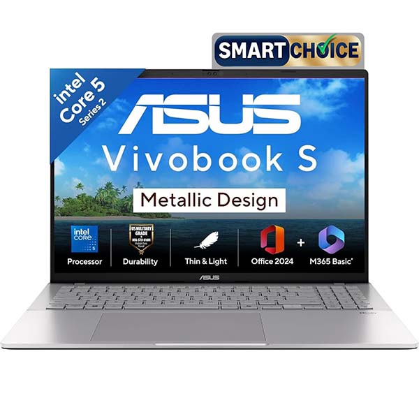 Buy Asus Vivobook S16 S3607VA-RP114WS Intel Core 5 14th Gen 16GB RAM 512GB SSD Silver Laptop - Vasanth and Co
