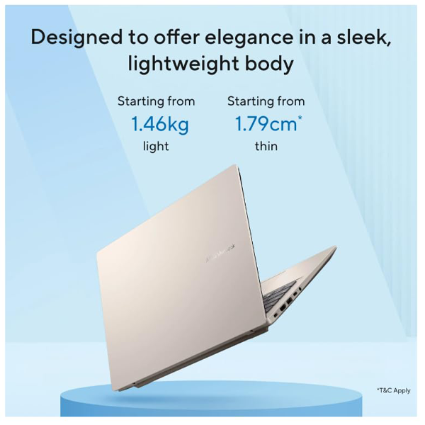 Buy Asus Vivobook 14 X1407CA-LY1581WS Intel Core Ultra 5 225H 16GB RAM 1TB SSD Platinum Gold Laptop - Vasanth and Co