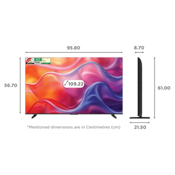 Buy Haier 108 cm (43 Inch) 43P7 Pro Series H-QLED 4K AI Smart Google TV - Vasanth & Co