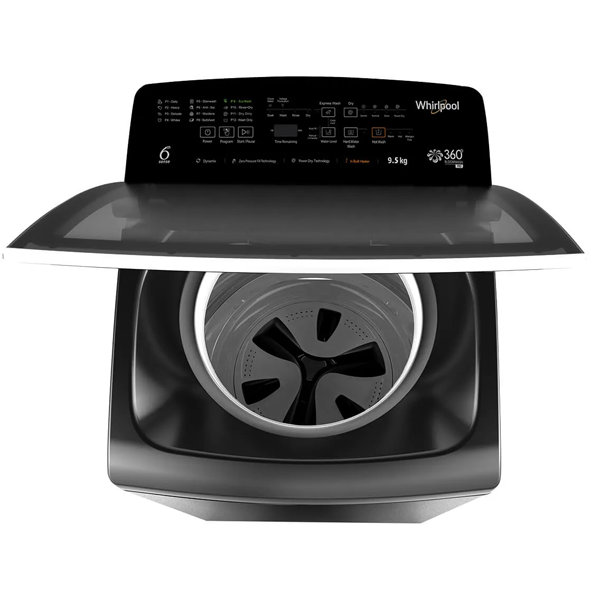 Buy Whirlpool 9.5 Kg 5 Star 360° Bloomwash Pro Graphite Fully Automatic Top Load Washing Machine Online - Vasanth & Co