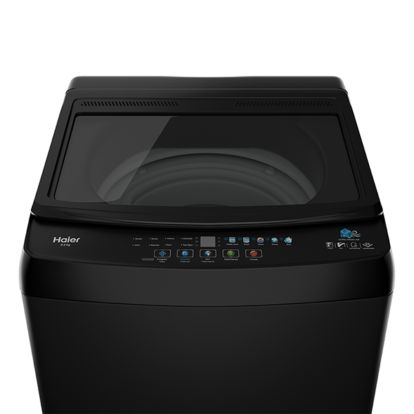 Buy Haier 8KG 5 Star HWM80-310BKN NOIDA Black Fully Automatic Top Load Washing Machine - Vasanth and Co