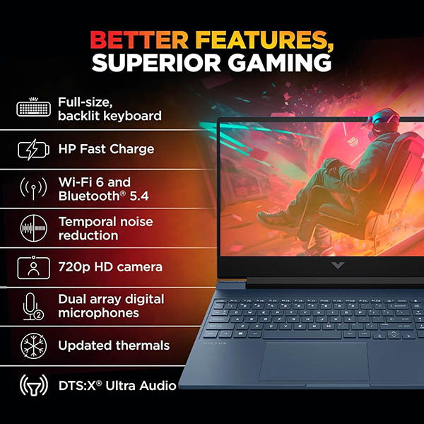 Buy HP Victus AMD 15-FB3120AX Ryzen 7 16GB 512GB SSD RTX 3050 Windows 11 Blue Gaming Laptop Online - Vasanth and Co
